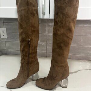 Jeffrey Campbell thigh-high brown suede boots SIZE 8